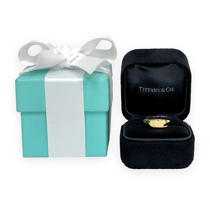 Tiffany & Co. Elsa Peretti Vintage 18K Yellow Gold Full Heart Ring