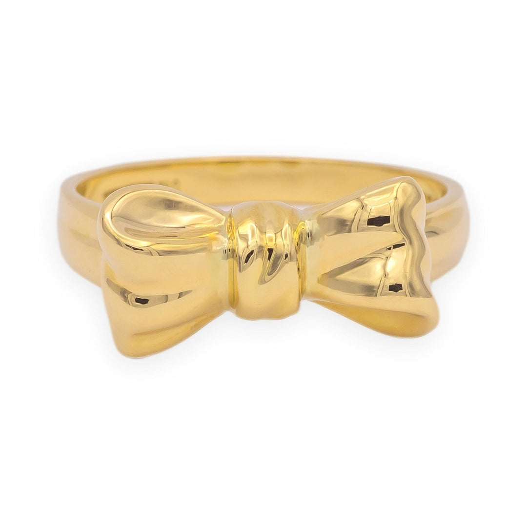 Tiffany & Co. Vintage 18K Yellow Gold Bow Ring (1990) – Size 7.75