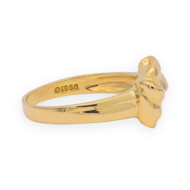 Tiffany & Co. Vintage 18K Yellow Gold Bow Ring (1990) – Size 7.75