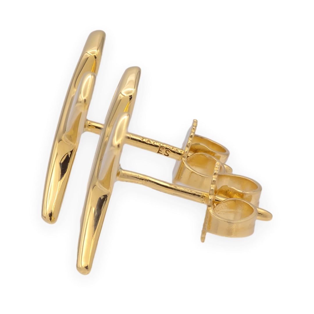 Vintage Tiffany & Co. Paloma Picasso 18K Yellow Gold Graffiti X Earrings Small