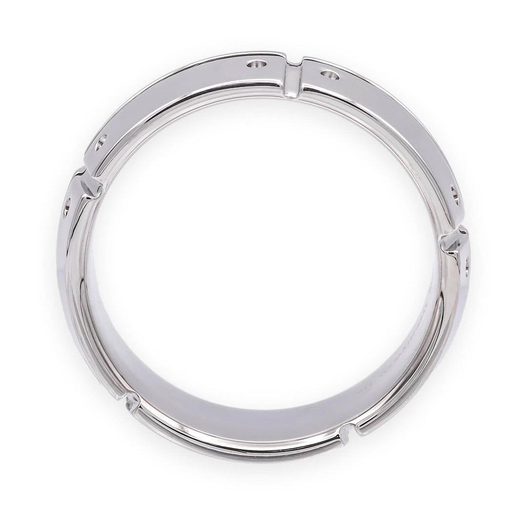 Vintage Tiffany & Co. 18K White Gold Stream America Men’s Ring – 8mm, Size 8.5