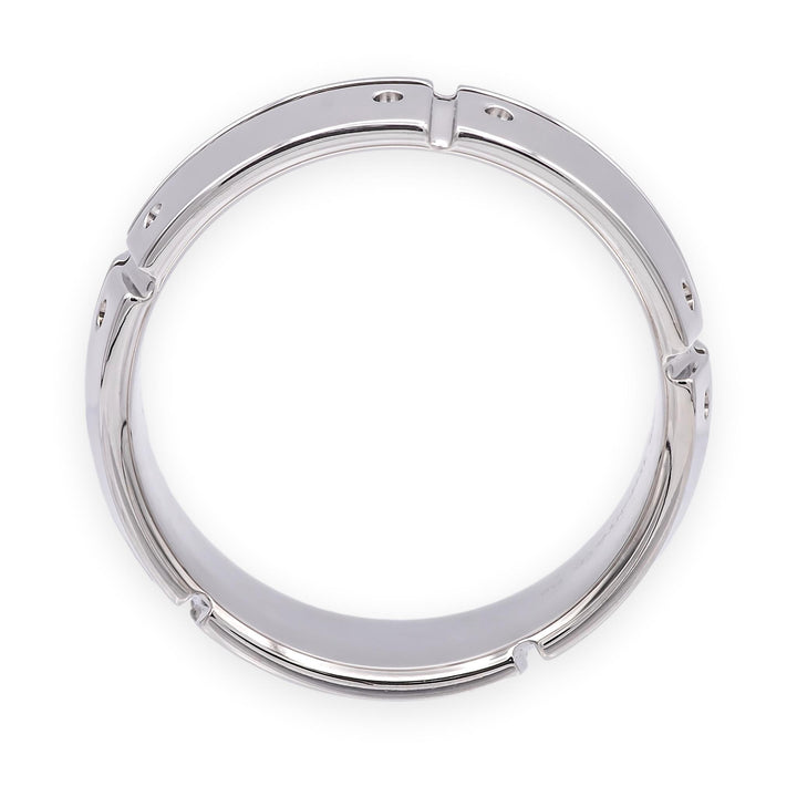 Vintage Tiffany & Co. 18K White Gold Stream America Men’s Ring – 8mm, Size 8.5