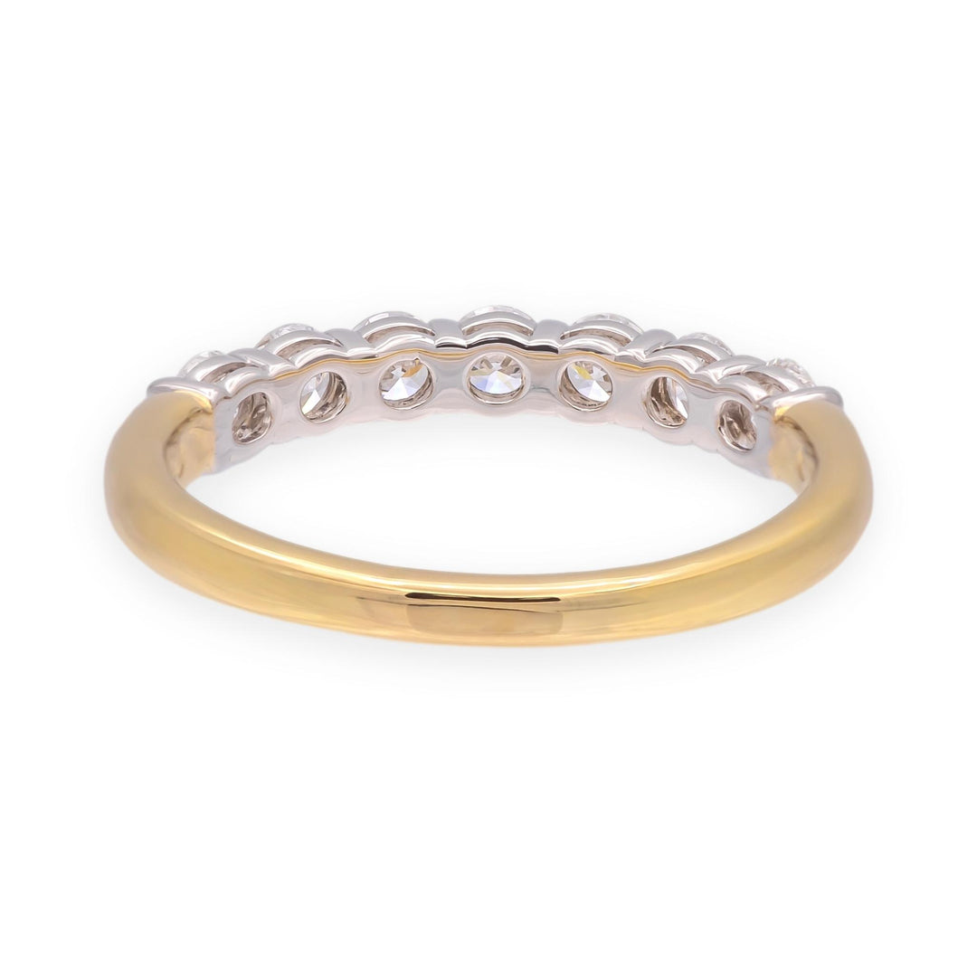 Tiffany & Co. Forever Platinum & 18K Yellow Gold 7-Stone Diamond Ring 3mm