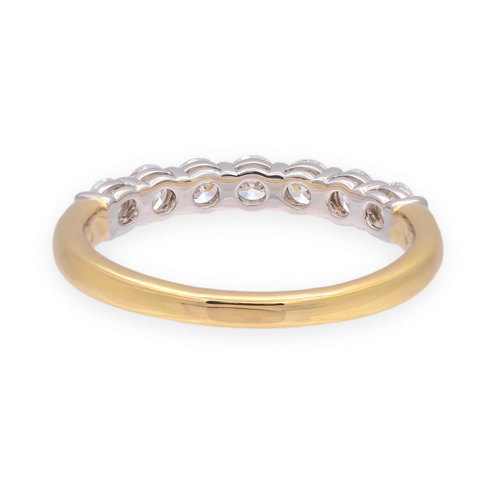 Tiffany & Co. Forever Platinum & 18K Yellow Gold 7-Stone Diamond Ring 3mm