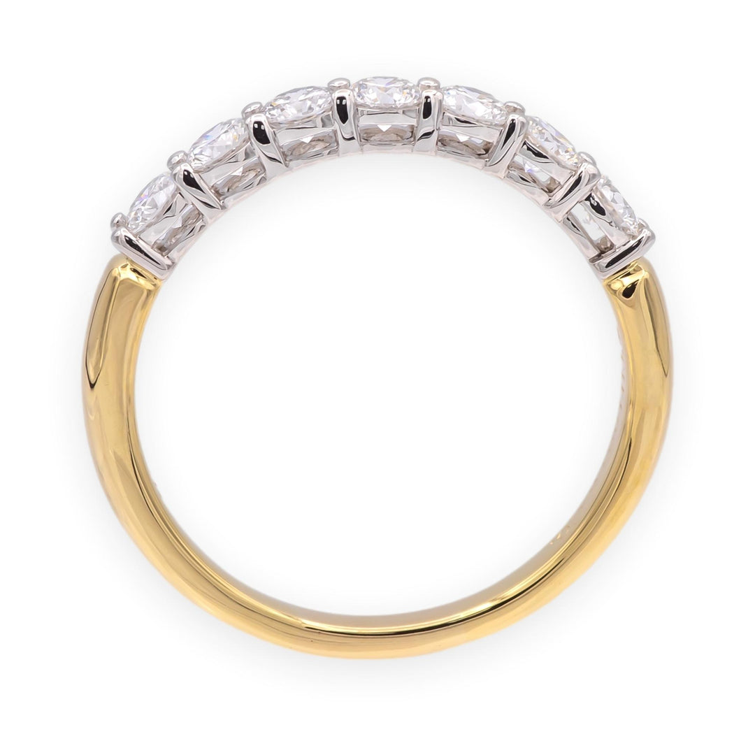 Tiffany & Co. Forever Platinum & 18K Yellow Gold 7-Stone Diamond Ring 3mm