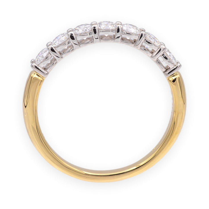 Tiffany & Co. Forever Platinum & 18K Yellow Gold 7-Stone Diamond Ring 3mm