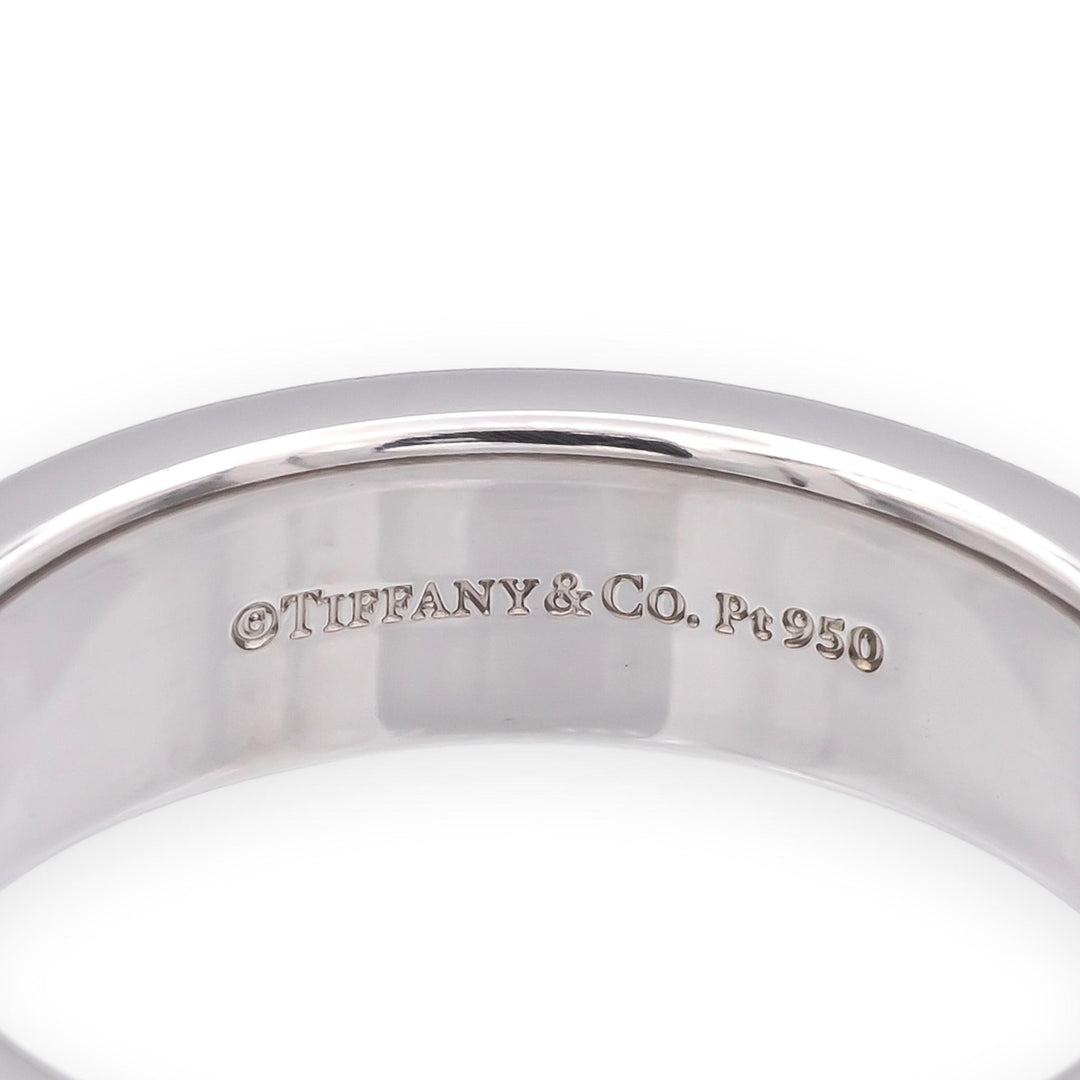 Tiffany & Co. Platinum Classic Double Milgrain Men’s Band Ring, 6mm, Size 8.75
