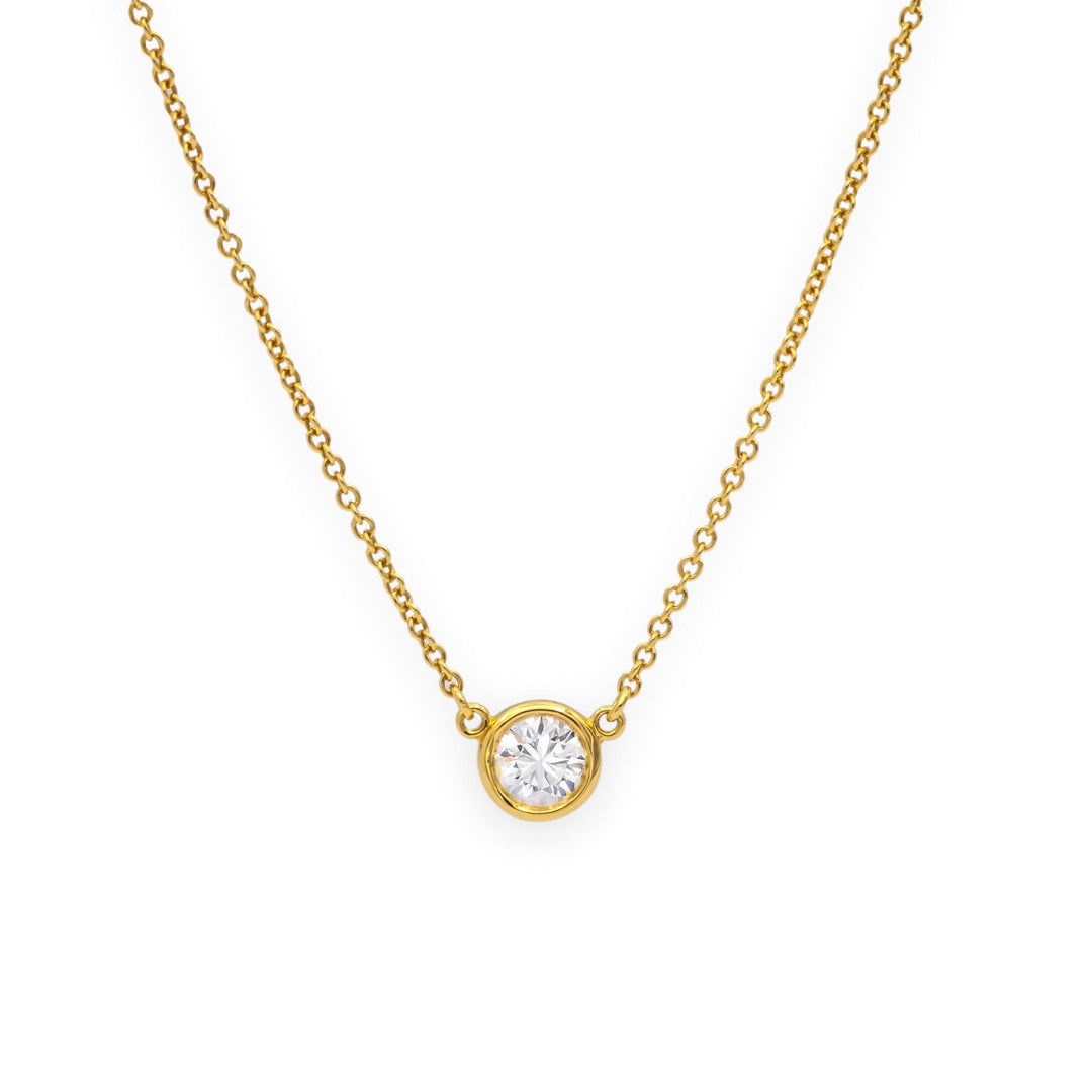 Tiffany & Co. Elsa Peretti Solitaire Diamond by the Yard 18K Necklace 0.35 ct