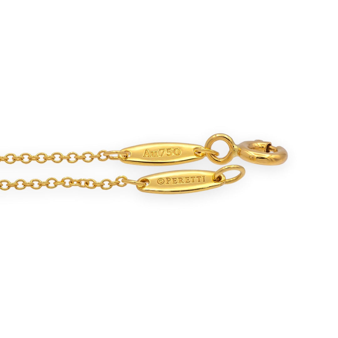 Tiffany & Co. Elsa Peretti Solitaire Diamond by the Yard 18K Necklace 0.35 ct