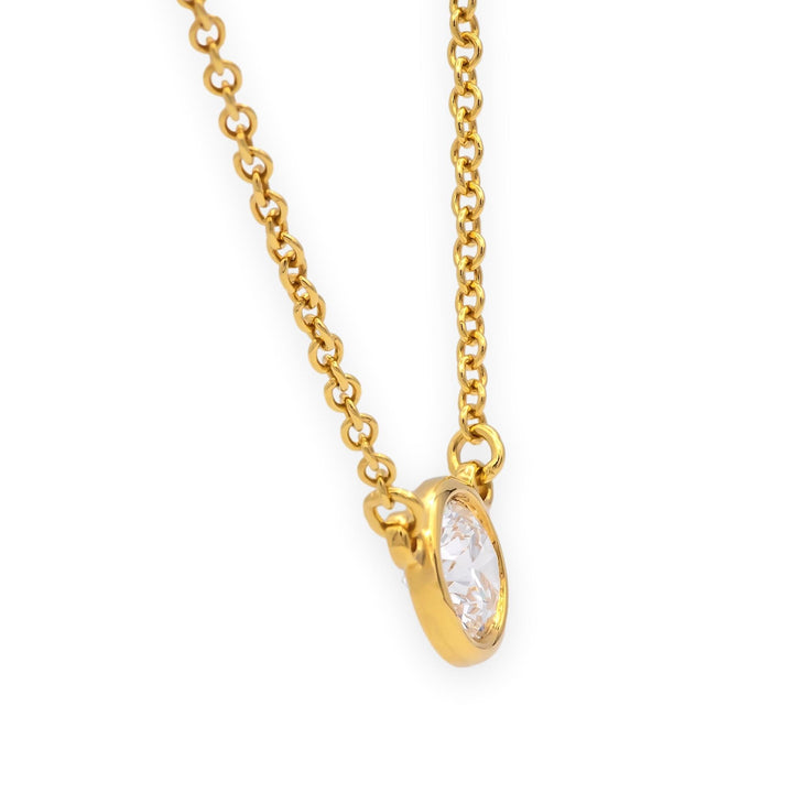 Tiffany & Co. Elsa Peretti Solitaire Diamond by the Yard 18K Necklace 0.35 ct