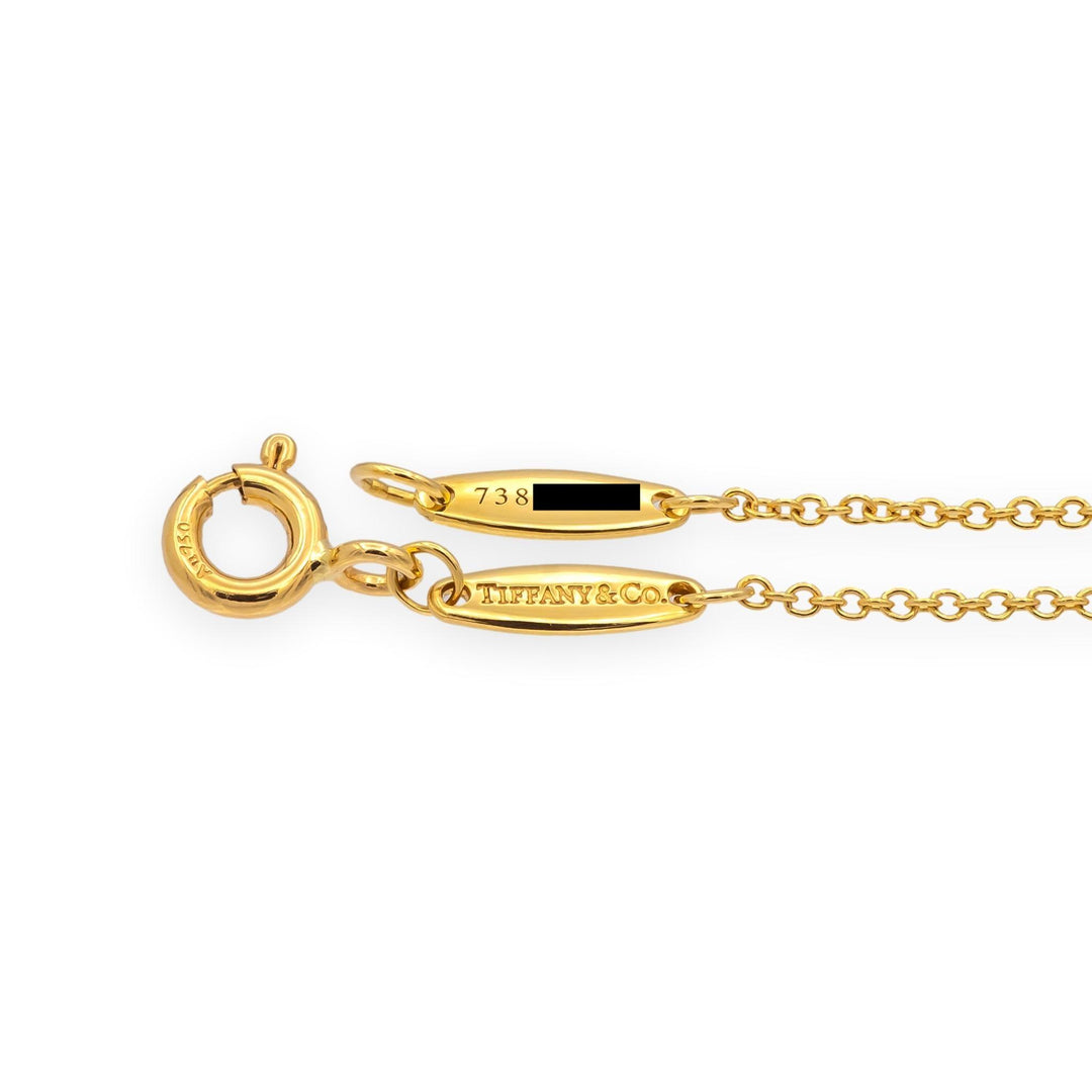 Tiffany & Co. Elsa Peretti Solitaire Diamond by the Yard 18K Necklace 0.35 ct