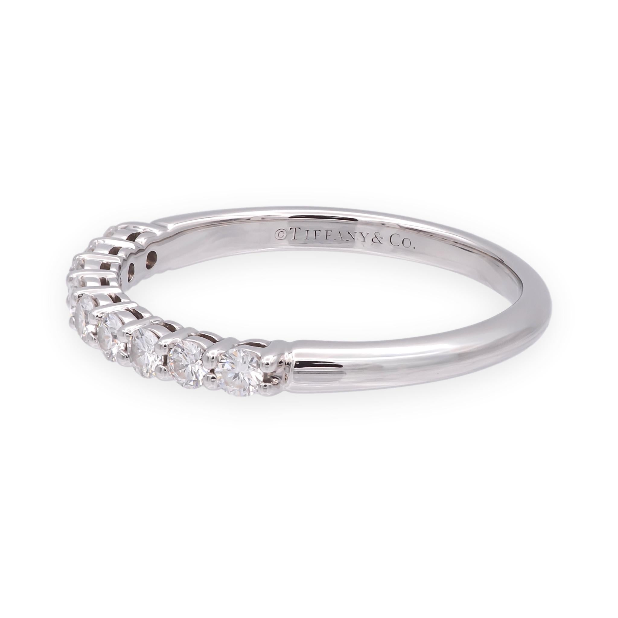 Tiffany & Co. Forever Platinum 9-Stone Half Circle Round Diamond