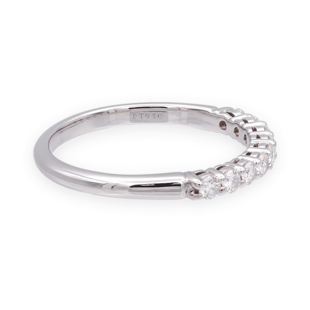 Tiffany & Co. Forever Platinum 9-Stone Half Circle Round Diamond  Band Ring