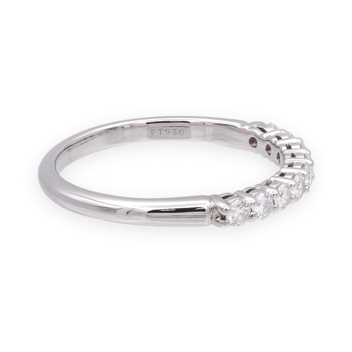 Tiffany & Co. Forever Platinum 9-Stone Half Circle Round Diamond  Band Ring