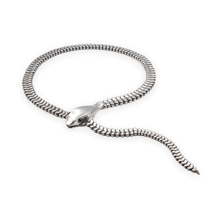 Rare Vintage Elsa Peretti for Halston Sterling Silver Snake Belt & Necklace