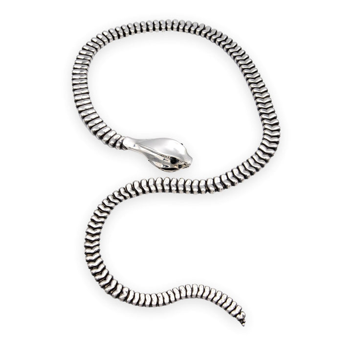 Rare Vintage Elsa Peretti for Halston Sterling Silver Snake Belt & Necklace
