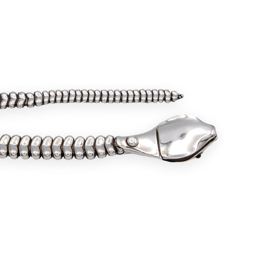 Rare Vintage Elsa Peretti for Halston Sterling Silver Snake Belt & Necklace