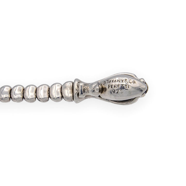 Vintage Tiffany & Co. Elsa Peretti Sterling Silver Snake Lariat Necklace 29"