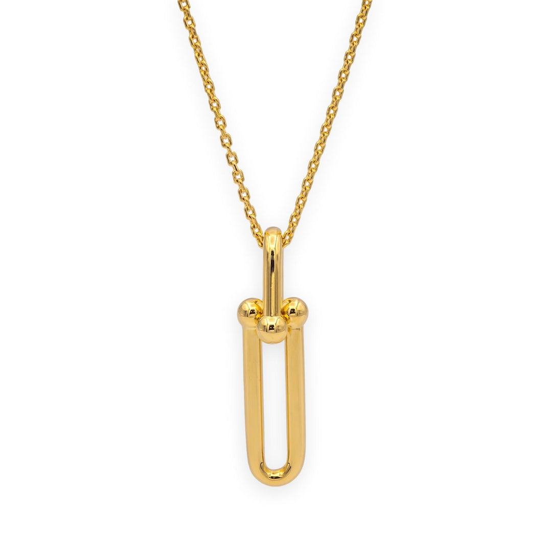 Tiffany & Co. 18K Yellow Gold HardWear Elongated Link Pendant Necklace – Large