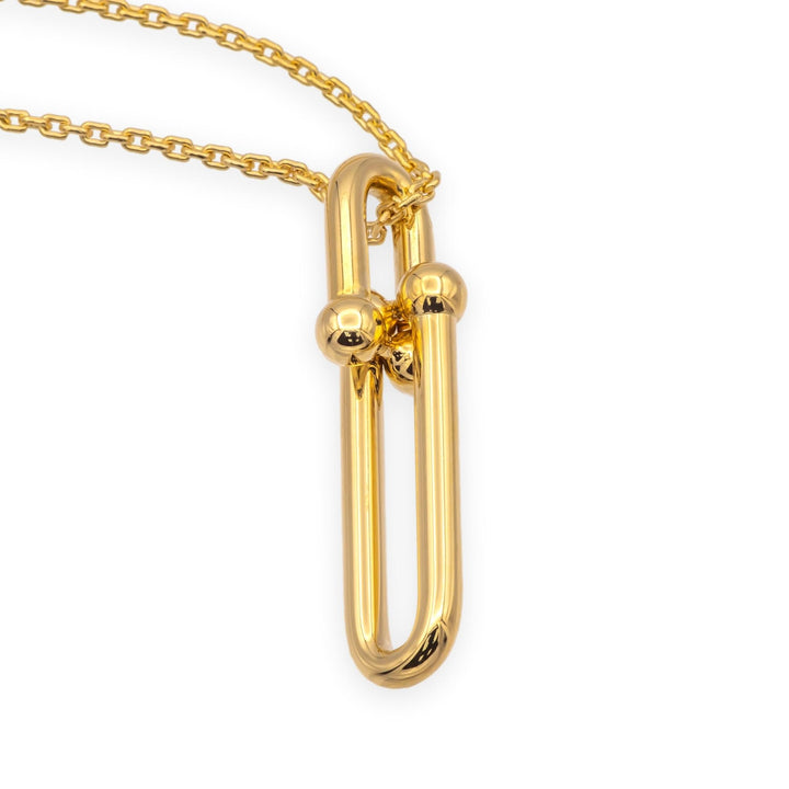 Tiffany & Co. 18K Yellow Gold HardWear Elongated Link Pendant Necklace – Large
