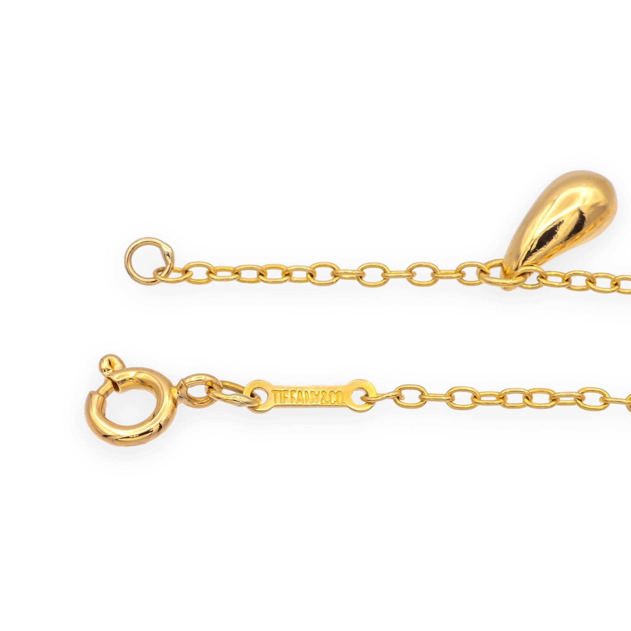 Vintage Tiffany & Co. Elsa Peretti 18K Yellow Gold 5 Teardrop