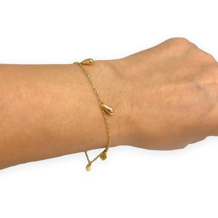 Vintage Tiffany & Co. Elsa Peretti 18K Yellow Gold 5 Teardrop Bracelet