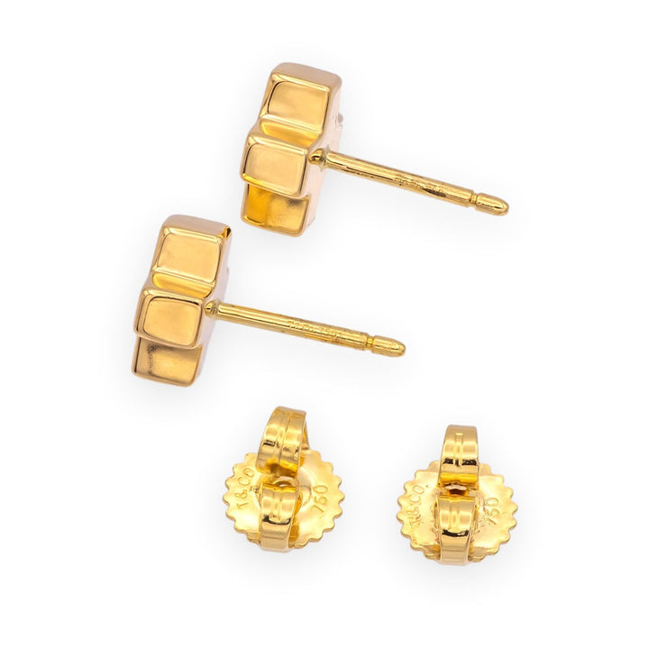 Tiffany & Co. Vintage 18K Yellow Gold Swiss Cross Studs Earrings 7.8mm x 3.3mm
