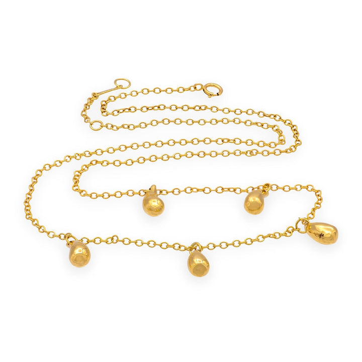 Vintage Tiffany & Co. Elsa Peretti 18K Yellow Gold Teardrop Necklace 18 Inch