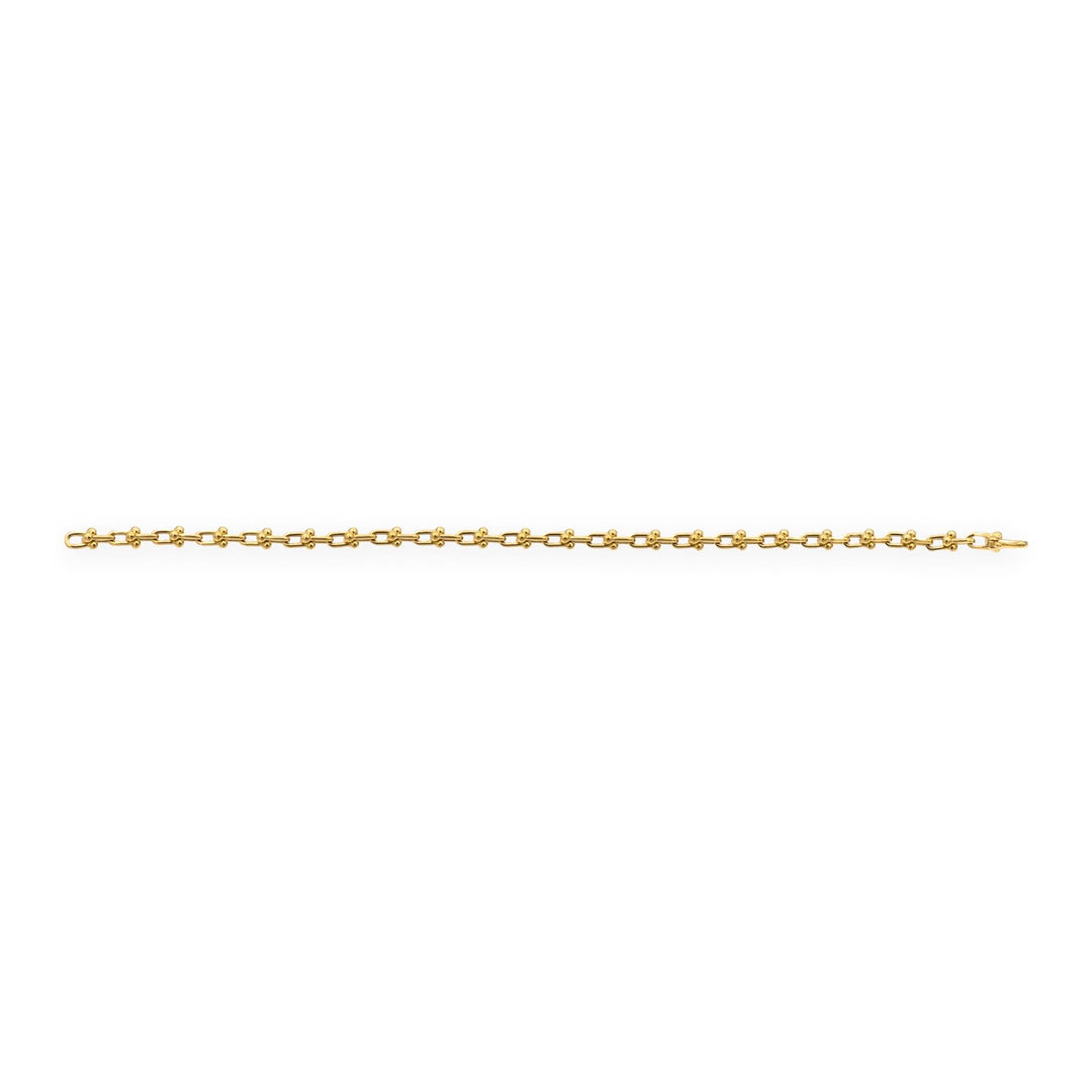 Tiffany & Co. HardWear Micro Link Bracelet 18K Yellow Gold 7 Inch