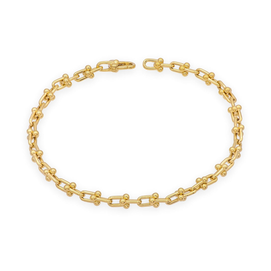 Tiffany & Co. HardWear Micro Link Bracelet 18K Yellow Gold 7 Inch