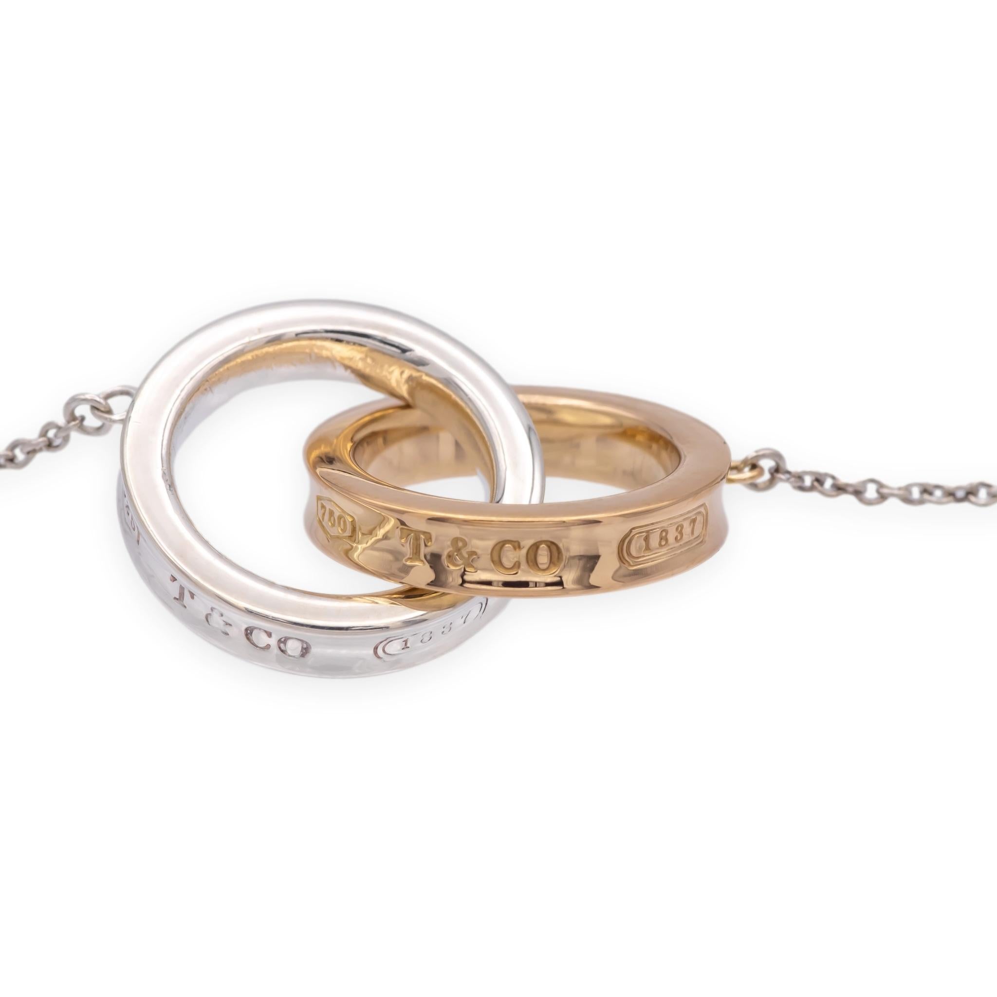 Tiffany & Co. 1837 Interlocking Circles Necklace Sterling Silver