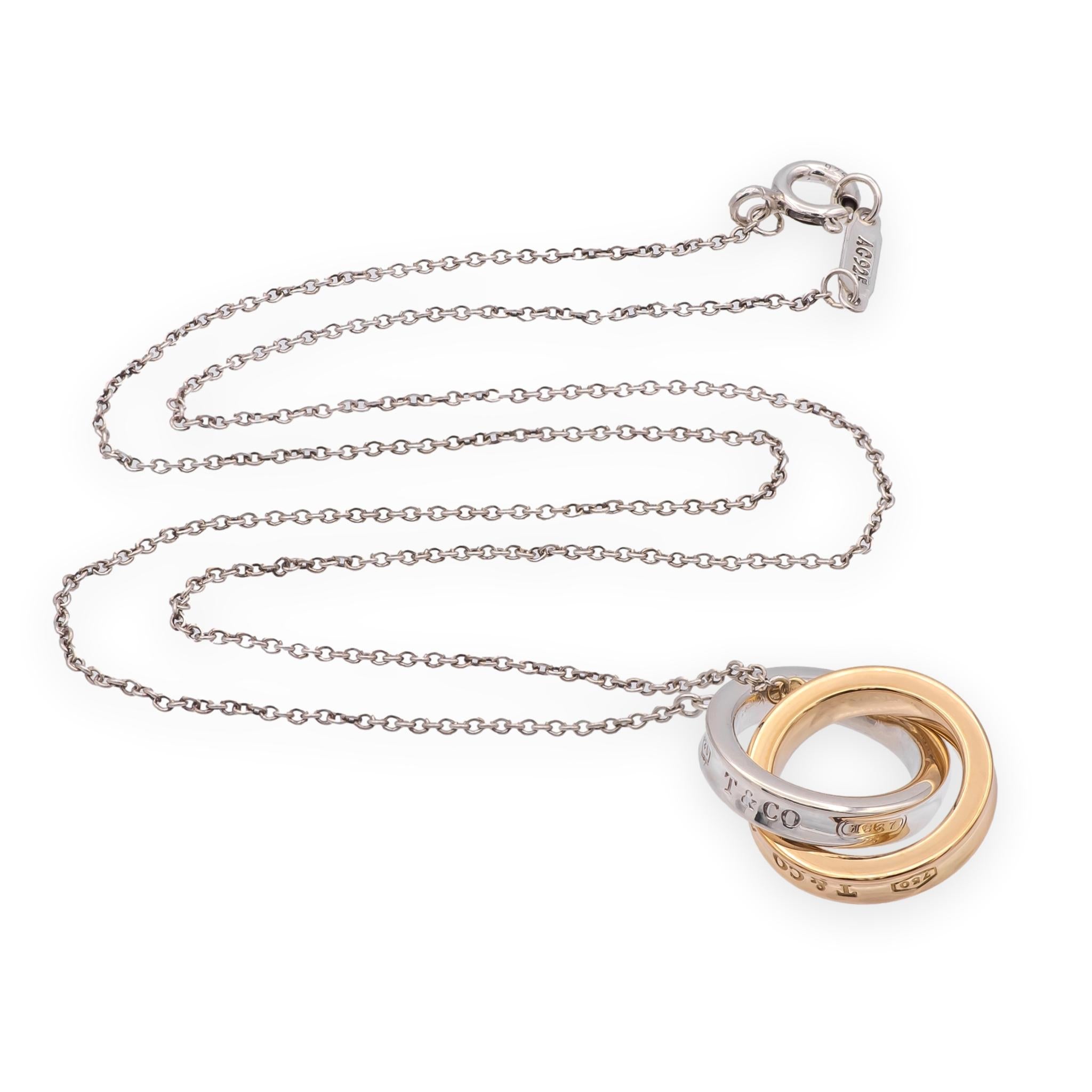 Tiffany & Co. 1837 Interlocking Circles Necklace Sterling Silver
