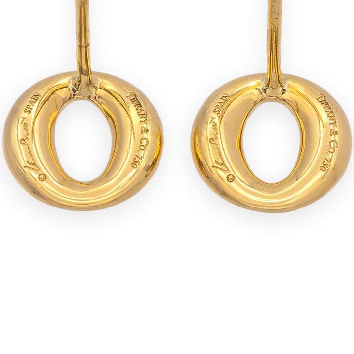 Tiffany & Co. Elsa Peretti Sevillana Stud Earrings 18K Yellow Gold Small