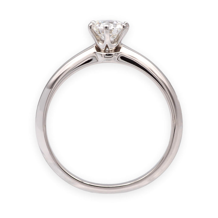 Tiffany & Co. Platinum .57 ct F VS2 Diamond Solitaire Engagement Ring w/papers