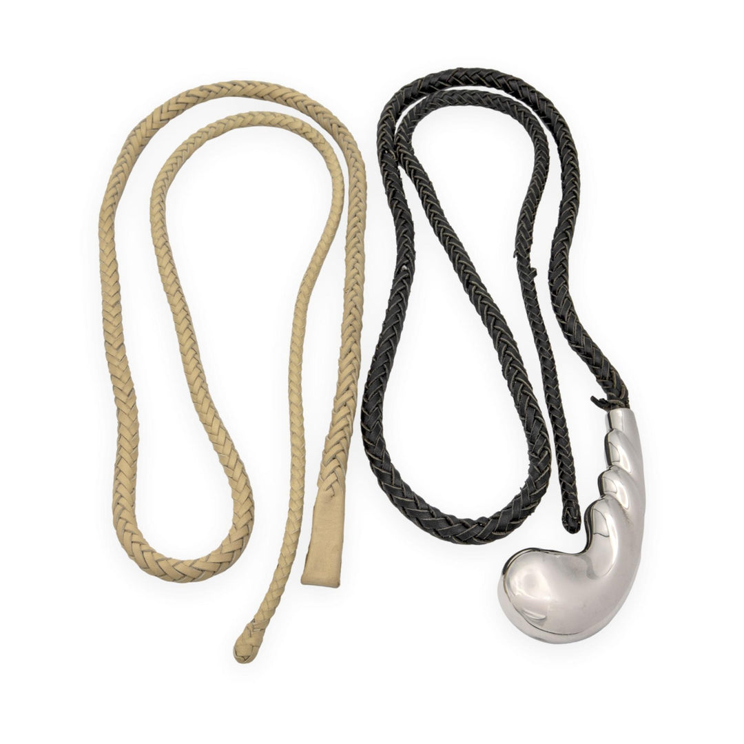 Tiffany & Co. Elsa Peretti for Halston Sterling Whip Belt Two Leather Straps