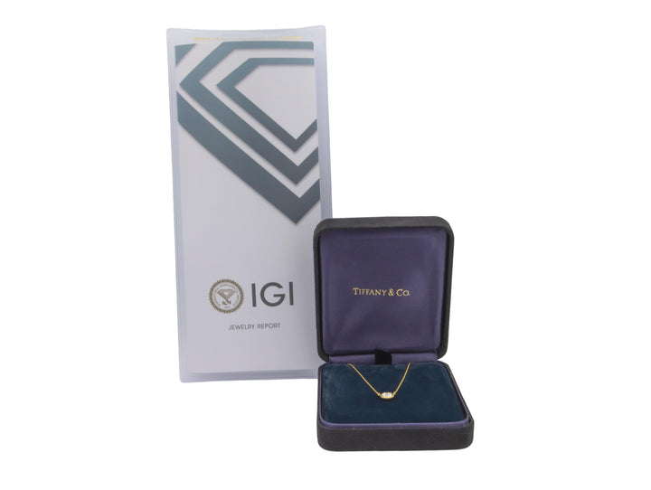 Vintage Tiffany & Co Elsa Peretti Diamond by the Yard 18K Necklace .90ct 1980's