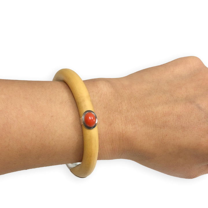 Vintage Tiffany & Co. Elsa Peretti Silver Rattan Wood Cuff Bracelet c. 1976