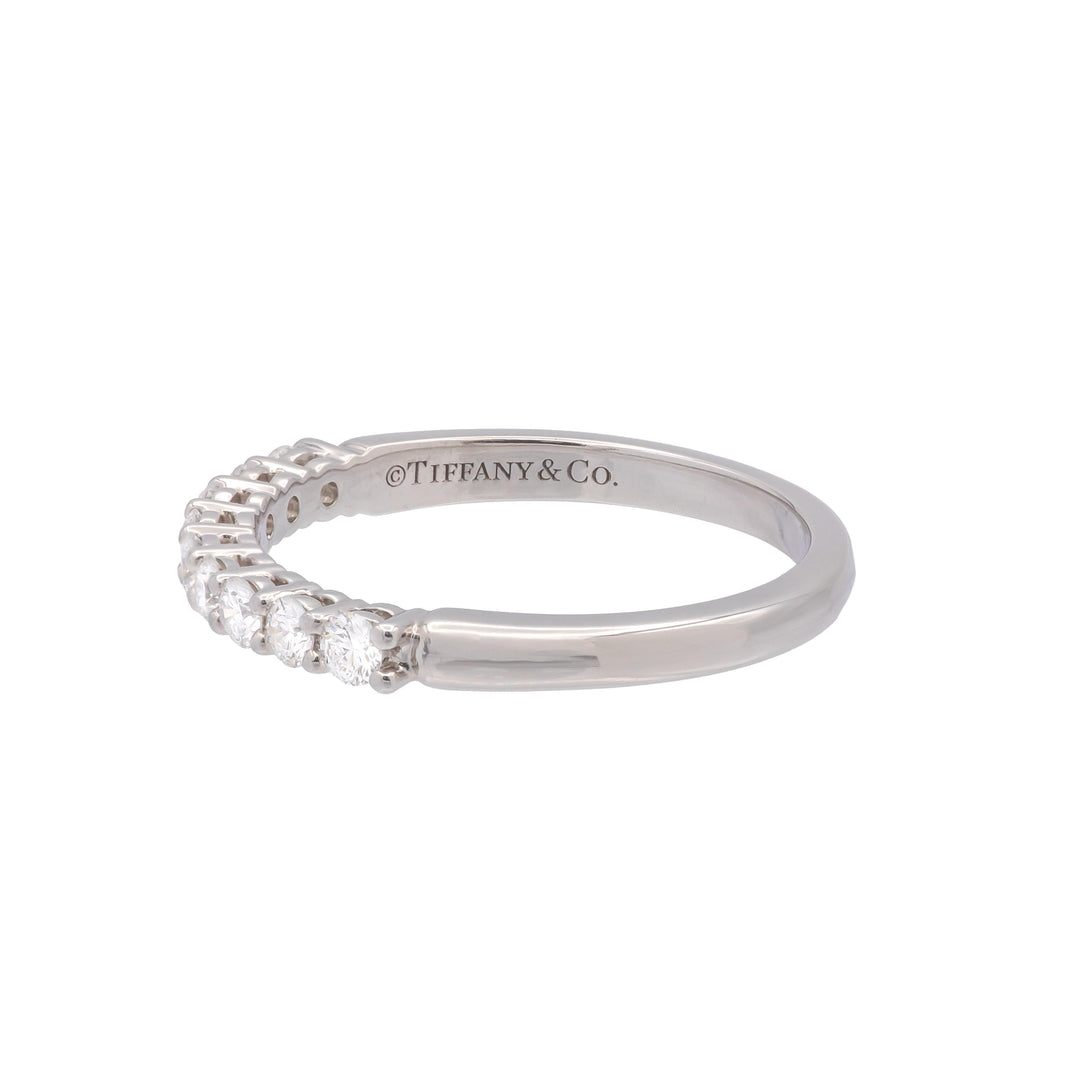 Tiffany & Co. Forever Platinum 9-Stone Half Circle Round Diamond Band Ring