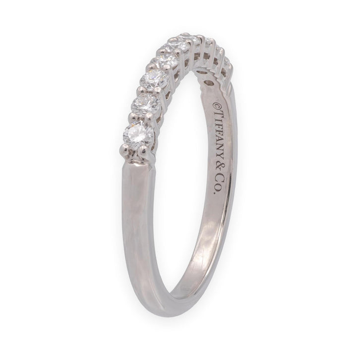Tiffany & Co. Forever Platinum 9-Stone Half Circle Round Diamond Band Ring