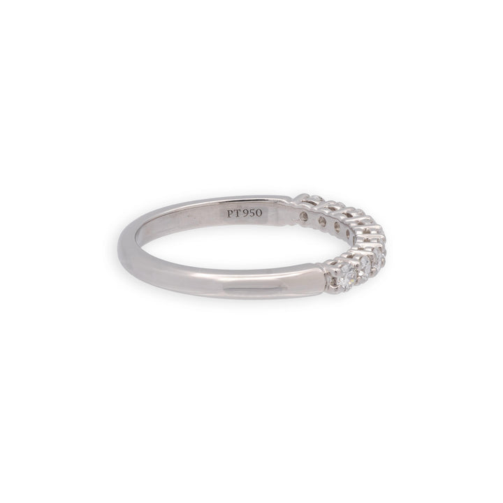 Tiffany & Co. Forever Platinum 9-Stone Half Circle Round Diamond Band Ring