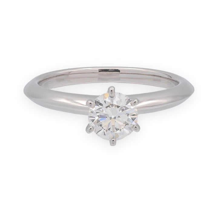Tiffany & Co. Platinum 0.70ct Diamond Classic Setting Solitaire Engagement Ring