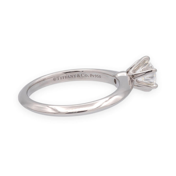 Tiffany & Co. Platinum 0.70ct Diamond Classic Setting Solitaire Engagement Ring