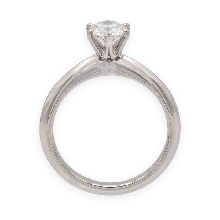 Tiffany & Co. Platinum 0.70ct Diamond Classic Setting Solitaire Engagement Ring