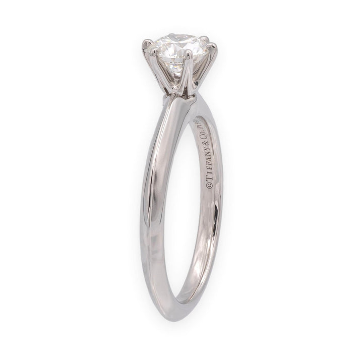 Tiffany & Co. Platinum 0.70ct Diamond Classic Setting Solitaire Engagement Ring