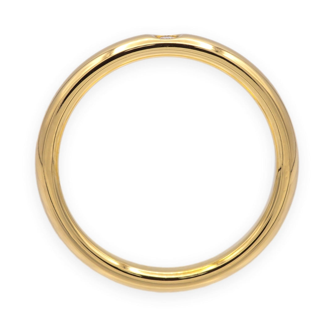 Tiffany & Co. Elsa Peretti Single Diamond Band Ring in 18K Yellow Gold Size 7