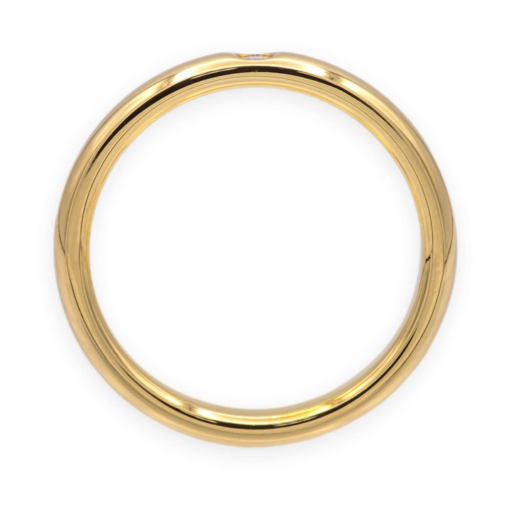 Tiffany & Co. Elsa Peretti Single Diamond Band Ring in 18K Yellow Gold Size 7