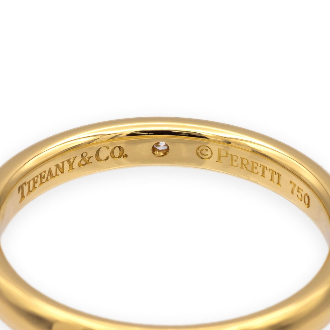 Tiffany & Co. Elsa Peretti Single Diamond Band Ring in 18K Yellow Gold Size 7