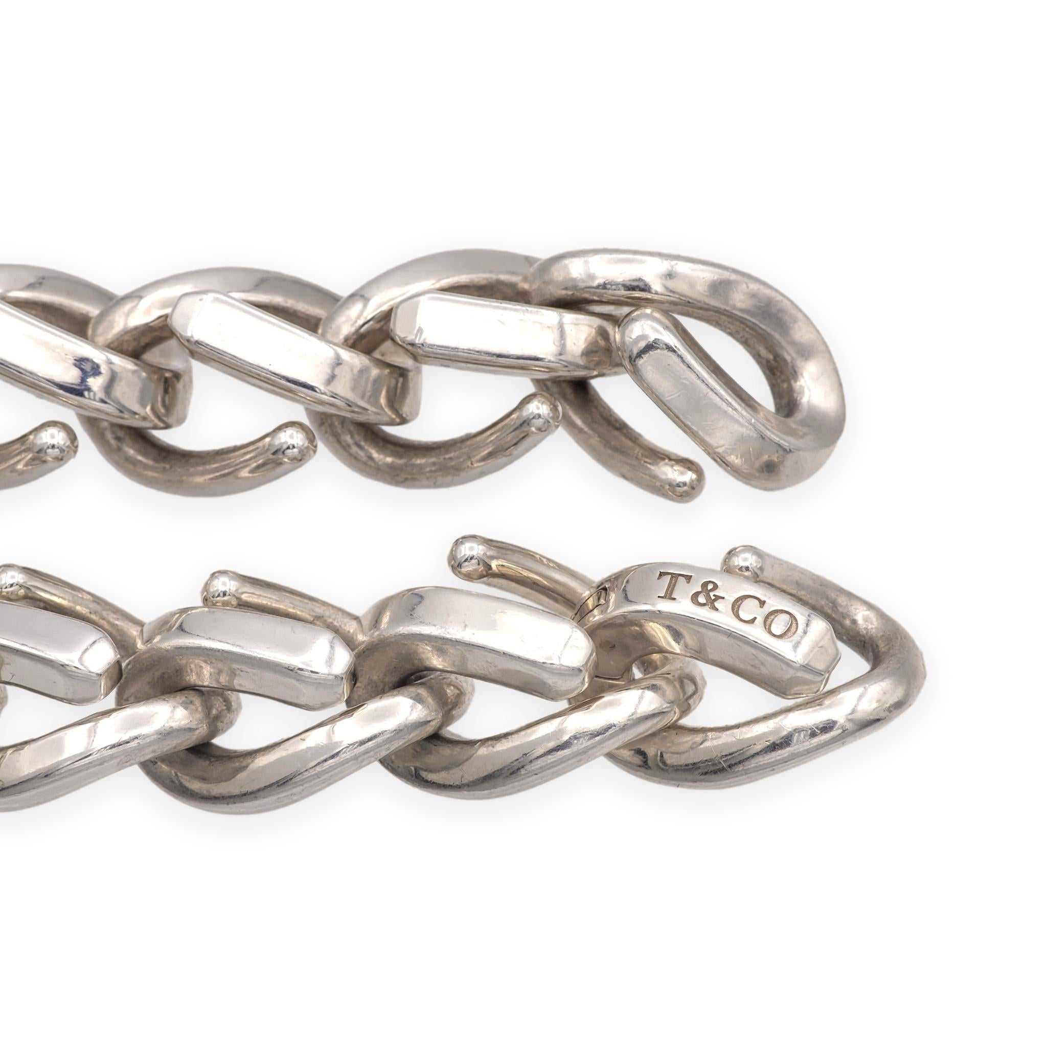 Tiffany & Co. Forge Large Link Sterling Silver Necklace — 22
