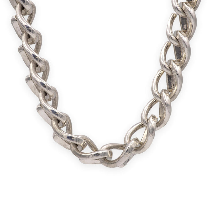 Tiffany & Co. Forge Graduated Large Link Sterling Silver Necklace — 22"