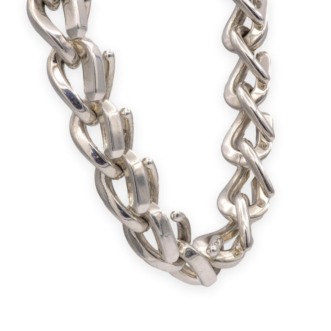 Tiffany & Co. Forge Graduated Large Link Sterling Silver Necklace — 22"